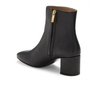 NEW$449 Bruno Magli Jenny LEATHER ANKLE BOOTS Womens Shoes Black SZ 6.5 EU 36.5